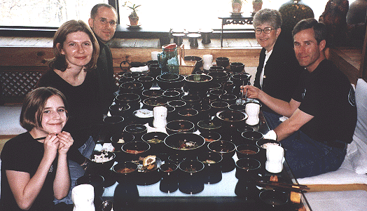 Bowls full of bean curd jelly